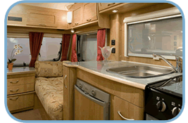 solaris kitchen and seating area
