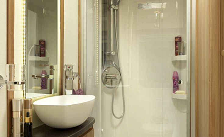 Large Shower with Lighting
